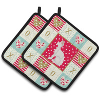 "Caroline's Treasures CK5796PTHD Sphynx #3 Cat Love Pair of Pot Holders potholders, Multicolor"