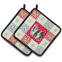 "Caroline's Treasures CK5841PTHD Havanese #1 Love Pair of Pot Holders potholders, Multicolor"