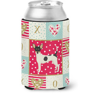"Caroline's Treasures CK5957CC Toy Fox Terrier Love Can or Bottle Hugger cold-beverage-koozies, Multicolor"