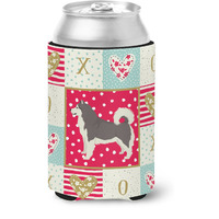 "Caroline's Treasures CK5903CC Alaskan Malamute Love Can or Bottle Hugger cold-beverage-koozies, Multicolor"