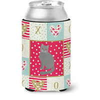 "Caroline's Treasures CK5744CC British Semi Longhair Cat Love Can or Bottle Hugger cold-beverage-koozies, Multicolor"