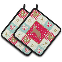 "Caroline's Treasures CK5578PTHD Chausie Cat Love Pair of Pot Holders potholders, Multicolor"