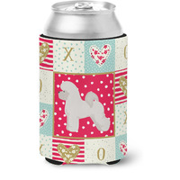 "Caroline's Treasures CK5813CC Bichon Fris Love Can or Bottle Hugger cold-beverage-koozies, Multicolor"
