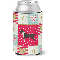 "Caroline's Treasures CK5905CC American Staffordshire Terrier Love Can Hugger cold-beverage-koozies, Multicolor"