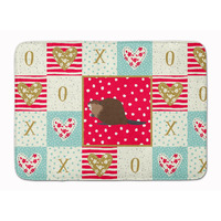 "Caroline's Treasures Eurasian Beaver Love Machine Washable Memory Foam Mat doormats, Multicolor"