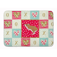 "Caroline's Treasures White Legged Hamster Love Machine Washable Memory Foam Mat doormats, Multicolor"