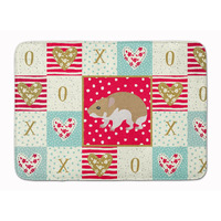 "Caroline's Treasures Turkish Hamster Love Machine Washable Memory Foam Mat doormats, Multicolor"
