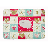 "Caroline's Treasures Merino Guinea Pig Love Machine Washable Memory Foam Mat doormats, Multicolor"