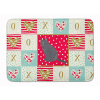 "Caroline's Treasures British Shorthair Cat Love Machine Washable Memory Foam Mat doormats, Multicolor"