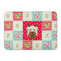 "Caroline's Treasures Australian Silky Terrier Love Machine Washable Memory Foam Mat doormats, Multicolor"