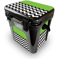 MightySkins YEROAD24-Lime chevron Skin for Yeti Roadie 24 Hard cooler - Lime chevron