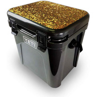 MightySkins YEROA24LID-gold Dazzle Skin for Yeti Roadie 24 Hard cooler Lid - gold Dazzle