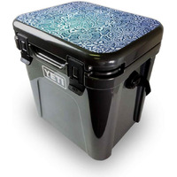 MightySkins YEROA24LID-carved Blue Skin for Yeti Roadie 24 Hard cooler Lid - carved Blue