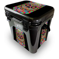 MightySkins YEROAD24-geo Sugar Skull Skin for Yeti Roadie 24 Hard cooler - geo Sugar Skull