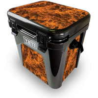 MightySkins YEROAD24-Burning Up Skin for Yeti Roadie 24 Hard cooler - Burning Up