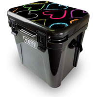MightySkins YEROA24LID-Hearts Skin for Yeti Roadie 24 Hard cooler Lid - Hearts