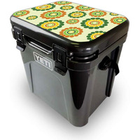 MightySkins YEROA24LID-Hippie Flowers Skin for Yeti Roadie 24 Hard cooler Lid - Hippie Flowers