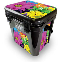 MightySkins YEROAD24-colorful Flowers Skin for Yeti Roadie 24 Hard cooler - colorful Flowers