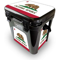 MightySkins YEROAD24-california Flag Skin for Yeti Roadie 24 Hard cooler - california Flag