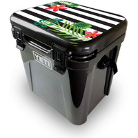 MightySkins YEROA24LID-Tropical Stripes Skin for Yeti Roadie 24 Hard cooler Lid - Tropical Stripes
