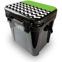 MightySkins YEROA24LID-Lime chevron Skin for Yeti Roadie 24 Hard cooler Lid - Lime chevron
