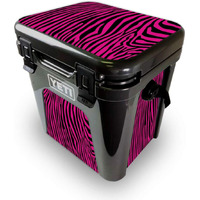 MightySkins YEROAD24-Pink Zebra Skin for Yeti Roadie 24 Hard cooler - Pink Zebra