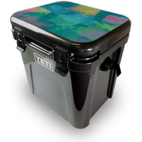 MightySkins YEROA24LID-Watercolor Blue Skin for Yeti Roadie 24 Hard cooler Lid - Watercolor Blue