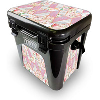 MightySkins YEROAD24-geo Floral Marble Skin for Yeti Roadie 24 Hard cooler - geo Floral Marble