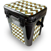 MightySkins YEROAD24-glitzy chevron Skin for Yeti Roadie 24 Hard cooler - glitzy chevron