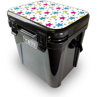 MightySkins YEROA24LID-Smiley Stars Skin for Yeti Roadie 24 Hard cooler Lid - Smiley Stars