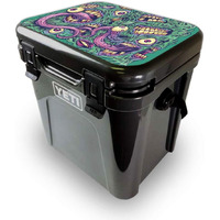 MightySkins YEROA24LID-Eyes And Teeth Skin for Yeti Roadie 24 Hard cooler Lid - Eyes & Teeth