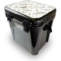 MightySkins YEROA24LID-Retro Lures Skin for Yeti Roadie 24 Hard cooler Lid - Retro Lures