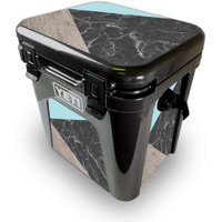 MightySkins YEROAD24-Wood And Marble Skin for Yeti Roadie 24 Hard cooler - Wood & Marble