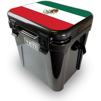 MightySkins YEROA24LID-Mexican Flag Skin for Yeti Roadie 24 Hard cooler Lid - Mexican Flag
