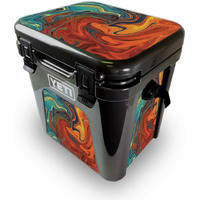 MightySkins YEROAD24-Lava Water Skin for Yeti Roadie 24 Hard cooler - Lava Water