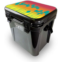 MightySkins YEROA24LID-Sherbet Palms Skin for Yeti Roadie 24 Hard cooler Lid - Sherbet Palms