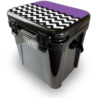 MightySkins YEROA24LID-Purple chevron Skin for Yeti Roadie 24 Hard cooler Lid - Purple chevron