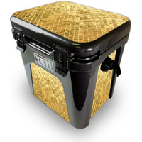 MightySkins YEROAD24-gold Tiles Skin for Yeti Roadie 24 Hard cooler - gold Tiles