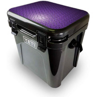 MightySkins YEROA24LID-Purple Diamond Plate Skin for Yeti Roadie 24 Hard cooler Lid - Purple Diamond Plate