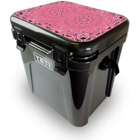 MightySkins YEROA24LID-Pink Bandana Skin for Yeti Roadie 24 Hard cooler Lid - Pink Bandana