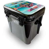 MightySkins YEROA24LID-Surf Palm Skin for Yeti Roadie 24 Hard cooler Lid - Surf Palm