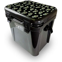 MightySkins YEROA24LID-Nighttime Skulls Skin for Yeti Roadie 24 Hard cooler Lid - Nighttime Skulls