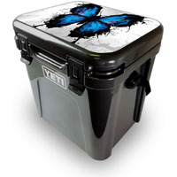 MightySkins YEROA24LID-Butterfly Splash Skin for Yeti Roadie 24 Hard cooler Lid - Butterfly Splash