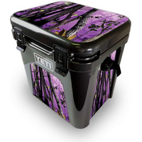 MightySkins YEROAD24-Purple Tree camo Skin for Yeti Roadie 24 Hard cooler - Purple Tree camo