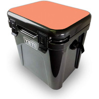 MightySkins YEROA24LID-Solid Peach Skin for Yeti Roadie 24 Hard cooler Lid - Solid Peach