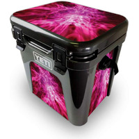 MightySkins YEROAD24-Red Mystic Flames Skin for Yeti Roadie 24 Hard cooler - Red Mystic Flames