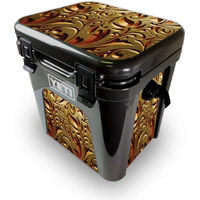 MightySkins YEROAD24-Mosaic gold Skin for Yeti Roadie 24 Hard cooler - Mosaic gold