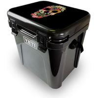MightySkins YEROA24LID-Floral Skull Skin for Yeti Roadie 24 Hard cooler Lid - Floral Skull