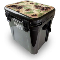 MightySkins YEROA24LID-Pine collage Skin for Yeti Roadie 24 Hard cooler Lid - Pine collage