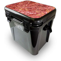 MightySkins YEROA24LID-Rosy Foil Skin for Yeti Roadie 24 Hard cooler Lid - Rosy Foil